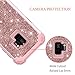 LONTECT Compatible Galaxy S9 Case Luxury Glitter Sparkle Bling Heavy Duty Hybrid Sturdy High Impact Shockproof Protective Cover Case for Samsung Galaxy S9 - Shiny Rose Gold