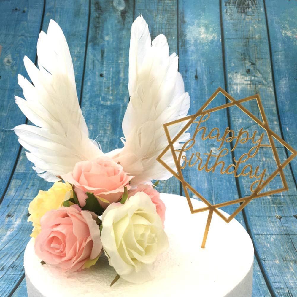 Ustensiles A Patisserie Yuccer Decoration Gateau Mariage Plume Wing Cake Topper Anniversaire Pour La Fete Cuisson Dessert Gateau Saint Valentin Decoration Fournitures 8 Pcs Accessoires De Decoration Figurines Pour Gateaux