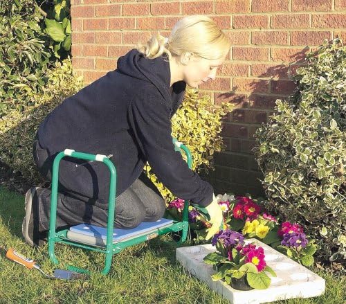Draper 2-in-1 Folding Garden Kneeler, Green and Black - Image 4