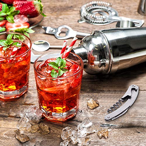 Labeol Cocktail Shaker Set Cocktail Mixing Set Edelstahl Bar Zubehör 12 Teiliges mit Bambus Aufbewahrung für Zuhause… – Bild 5