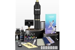 YILONG Wireless Tattoo Kits - Henna Tattoo Kit Machine with 1400 mAh Power Supply, Tattoo Gun Kit for Beginners