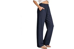 Summer Pants for Women 2026 Lightweight High Waisted Pants for Hiking Golf Quick Dry Loose Sweatpants with Pockets