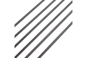 CNCARBONFIBER 6pcs 0.5x5mm Length 420mm Flat Carbon Fiber Bars,Pultruded Carbon Fiber Strips
