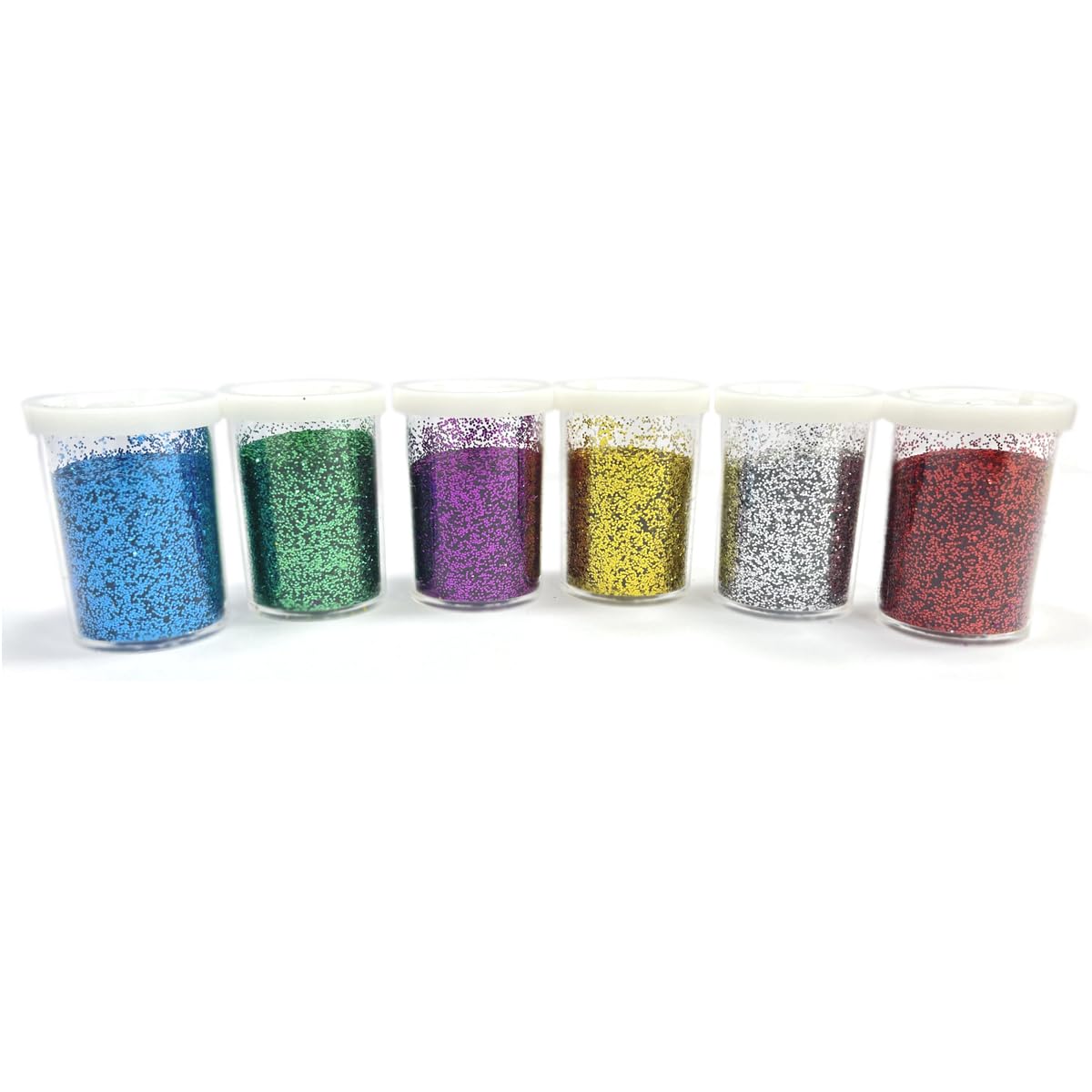 ARK Craft Glitter Shaker Tubes for Craft & Art Supplies (Pack of 6 Assorted Colours)