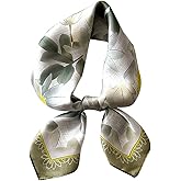 Aufeel 100% Pure Mulberry Silk Square Scarf for Hair-27''x27''- Women Silk Neckerchief Head Wrap Scarf