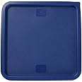 Restaurantware-LID ONLY: Met Lux Food Storage Container Lid, 1 Square Marinating Container Lid - Containers Sold Separately, With Date Indicator, Blue Plastic Lid, Dishwashable, Freezable