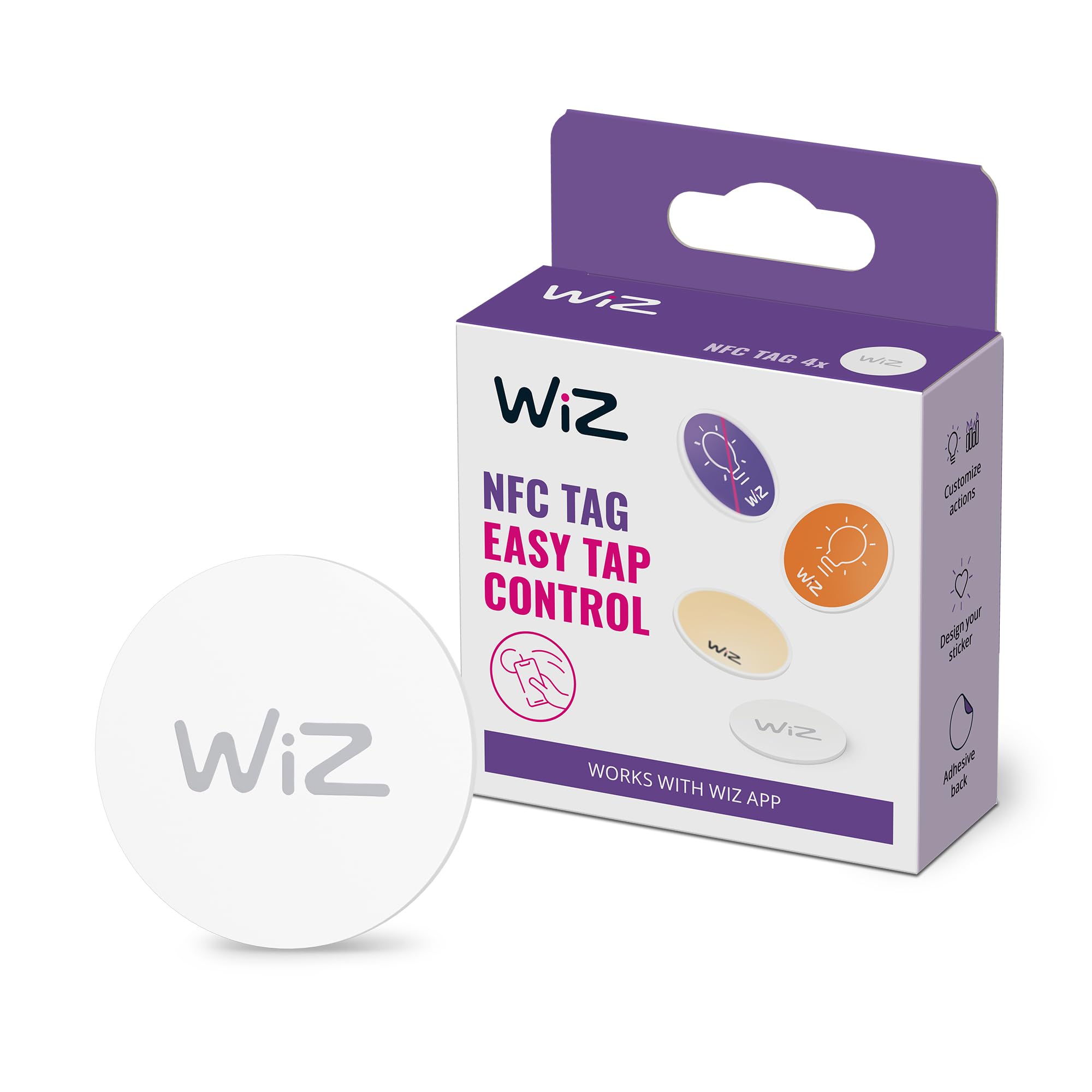 Wiz NFC Tag – Smart Led Lighting (WiFi and Bluetooth), Simple Control