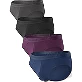 DAVID ARCHY Men's Underwear Ultra Soft Modal Dual Pouch Briefs Support Comfortable lightweight Briefs for Men 4 or 7 Pack