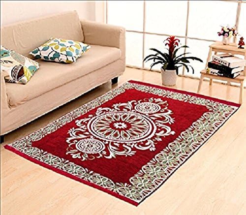 Zesture Bring Home Premium Living Room Valvet touch Carpet rug -(7 X 5, Multicolor)