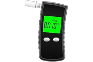YYBNN Breathalyzer,Alcohol Breathalyzer Tester with LCD Display,Professional-Grade Portable Breathalyzers for Alcohol with Home Party Use (10 Mouthpieces) (Black)
