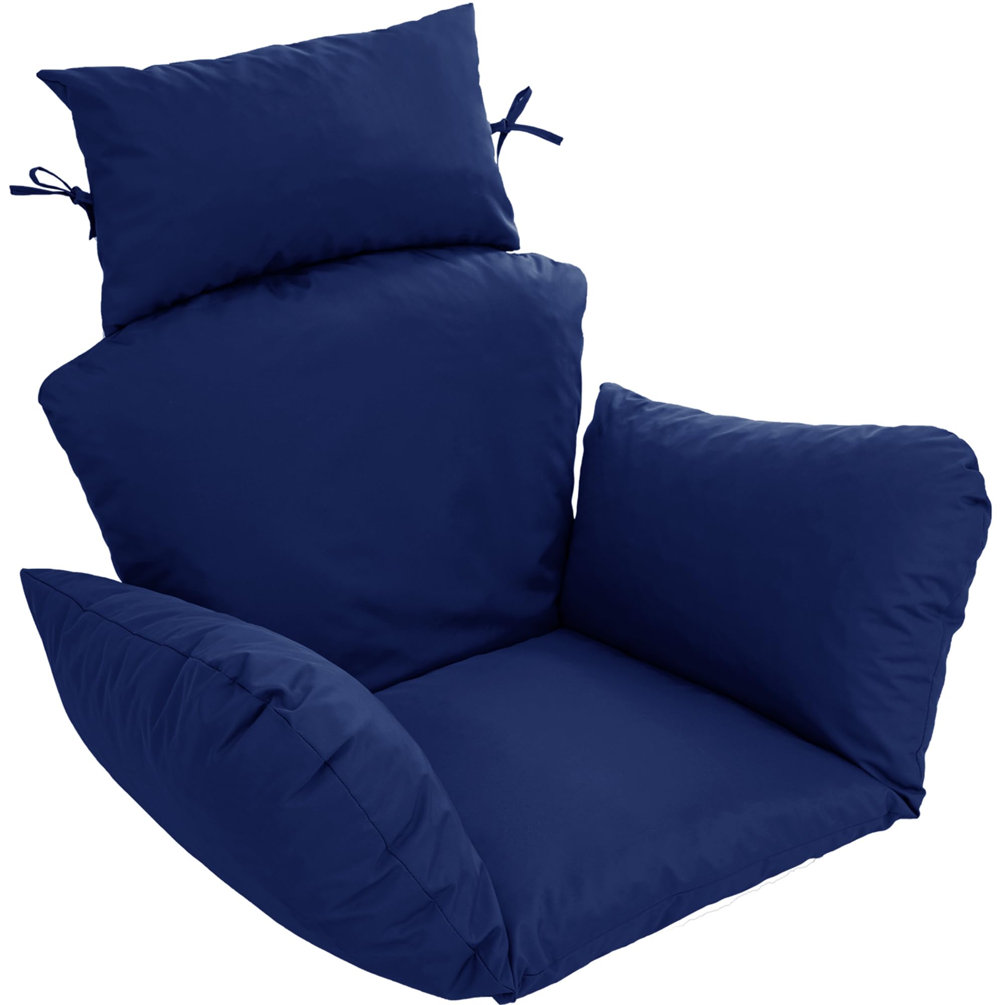 Photo 1 of Egg Chair Cushion – Outdoor Hanging Chair Cushion, Replacement Cushions for Patio Swing, Waterproof, Fade- Resistant, Removable & Machine Washable Cover, Navy Blue