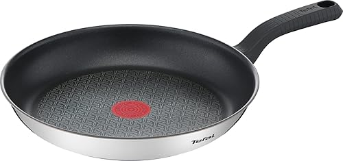 Tefal Comfort Max 26cm Stainless Steel Frying Pan, Durable Non-Stick Pan with Thermo-Spot Heat Indicator, Induction Compatible Base, Comfortable Grip Handle, Dishwasher, G7260544