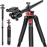 NEEWER 79 inch Camera Tripod Monopod Aluminum with 360° Rotatable Center Column and Arca Type QR Plate Ball Head, Bag for DSL