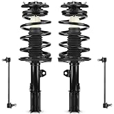 ILONPA (4) Front Struts Shock &amp; Sway Bar Links for 2003-2008 Toyota Corolla | w/Coil Springs 2004 2005 2006 2007 Strut Shock Absorbers Assembly Amortiguadores Suspension Kit - 172392 172393