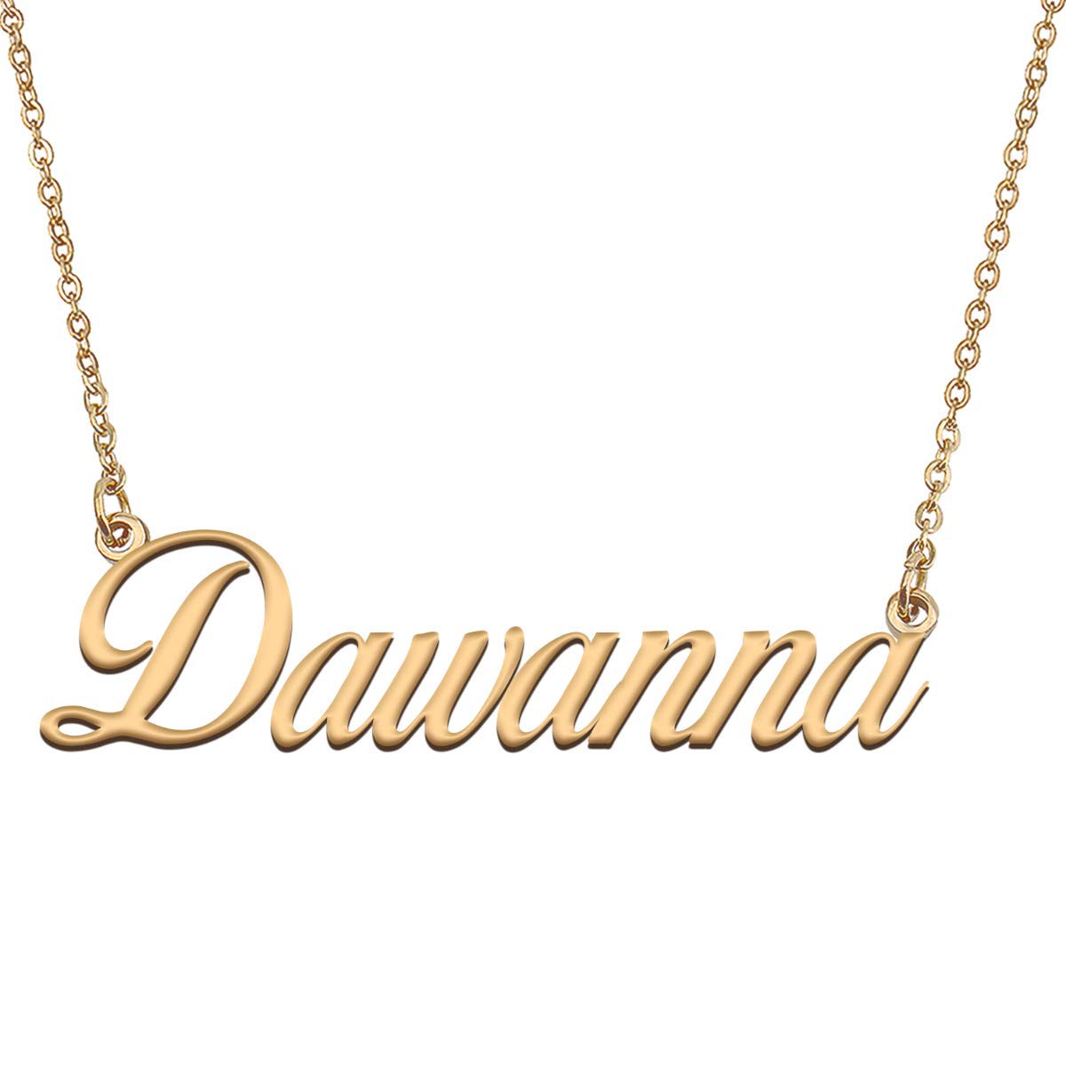 HUAN XUN Customized Custom Simple Any Name Necklace