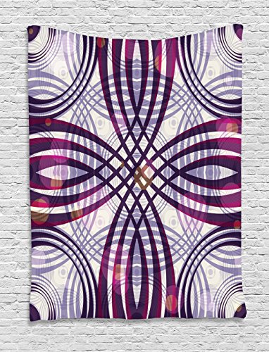 Art Nouveau Tapestry by Ambesonne, Geometric Groovy