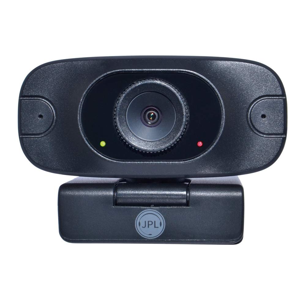 JPL Vision Mini+ USB-A, 1080p Pro HD Webcam, with Internal Privacy Cover & A to C USB Adapter Included (Ideal for Remote Home Workers, Office Workers, Students, Schools or Universities) – Black