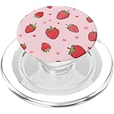 Cute Pink Strawberry PopSockets PopGrip for MagSafe