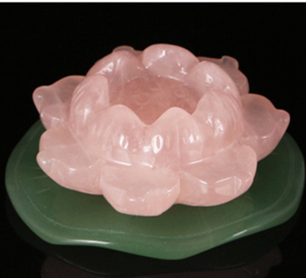Aitelei Naturel Sculpté Guérison Cristaux Quartz Rose Fleur