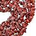 SUNYIK Red Jasper Tumbled Chip Stone Irregular Shaped Drilled Loose Beads Strand for Jewelry Making 32-33
