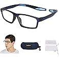 Sports Goggles Glasses Football Soccer Safety Glasses Goggles Adjustable Strap Interchangeable Temples for Men Youth