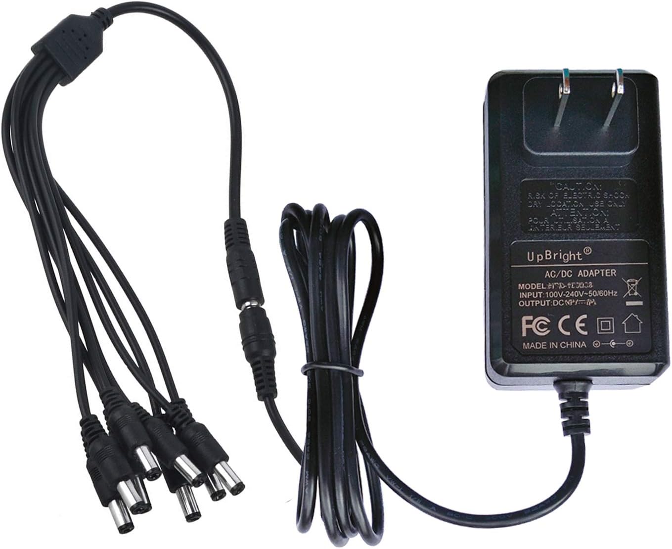 Amazon Com Upbright 8 To 1 Power Cable Splitter 12v 2 5a Ac Dc Adapter Compatible With Lorex Acc U81 Q See Swann Cctv Camera Dvr Srdvr8 Swdvk8 Dvr8 1000 Dvr8 1400 Dvr8 1425 1450 1500 Bx Accpwr12v500
