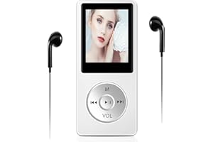 AIGITAL Bluetooth MP3 Player with 32GB TF Card, Portable Music Player with Built-in HD Speaker, Video Function, FM Radio, Voice Recorder, HiFi Sound, E-Book Function, Earphones Included