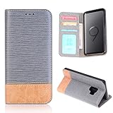 Samsung S9 Case,Galaxy S9 Wallet Case,FLYEE Ultra Thin Slim Folio Cover PU Leather Magnetic Protective Cover with Credit Card Slots, Cash Pocket,Stand Holder for Samsung Galaxy S9 5.8 inch Gray