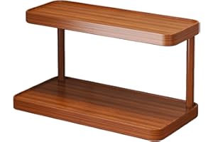 Evolkult 2-Tier Bamboo Desktop Organizer Shelf, Coffee Station Organizer, Countertop Coffee Cup Organizer, Multipurpose Stora