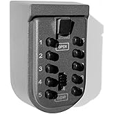 Key Lock Box for Outside Wall Mount, Waterproof Spare Key Storage Box, 10-digits Combination Lockbox Push Button Key Keeper Box for Home Indoor &amp; Outdoor Realtors Landlord Property Management