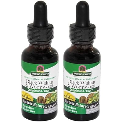 Nature's Answer Black Walnut and Wormwood, 1 Ounce each (Value Pack of 2)
