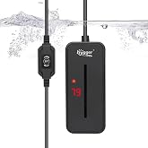 hygger Small Submersible Aquarium Heater 100W Mini Betta Fish Tank Heater with LED Display Adjustable Temperature for 10-20 Gallon Freshwater Saltwater Coral Reef Tanks
