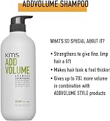 KMS AddVolume Shampoo 750ml for Fine Hair START. Style TRIfinity Technology view 3