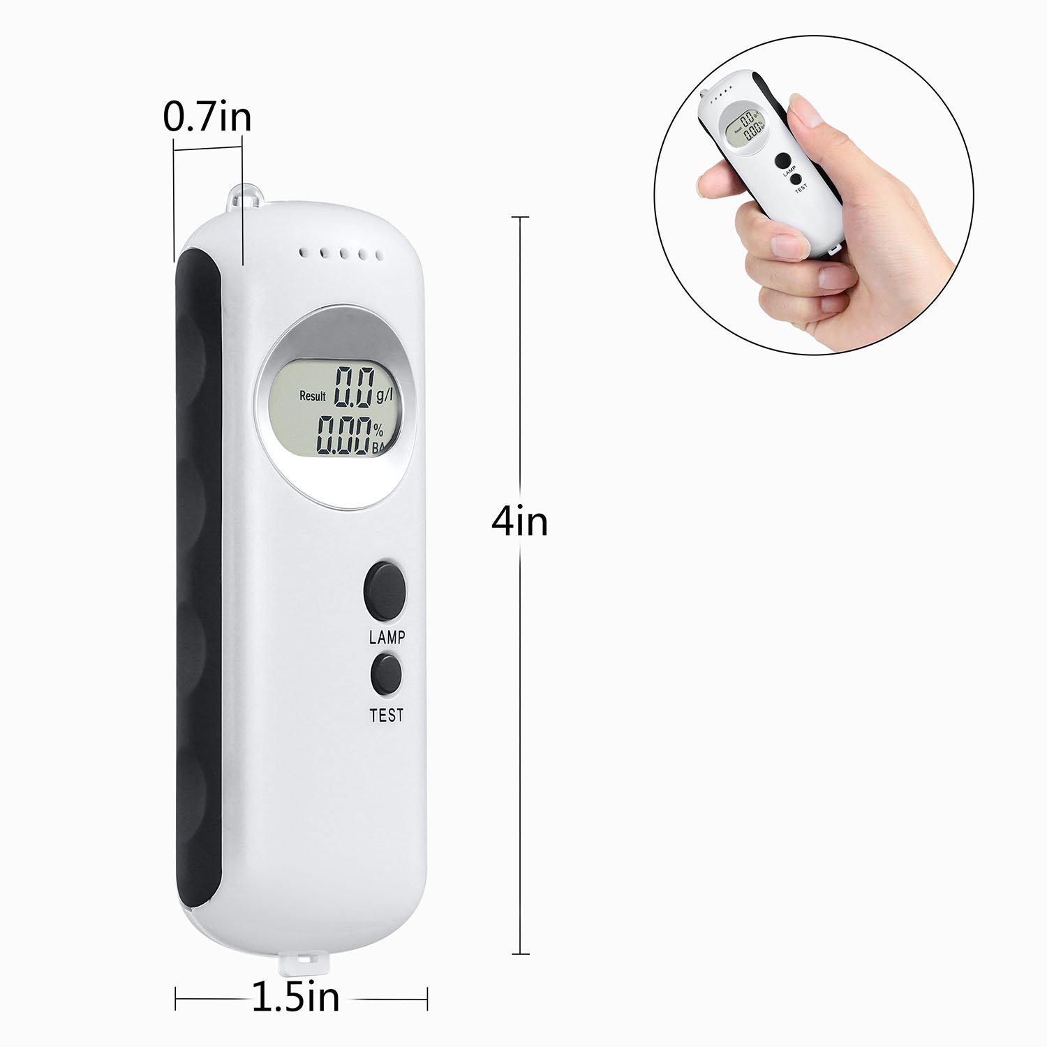 Professional Breathalyzer Anntoo Portable Digital Breath Alcohol Tester for Personal Use