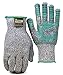 G & F 77100L 1pair glove Cut Resistant with Anti-Slip Silicone Block Palm coating technology, Grey