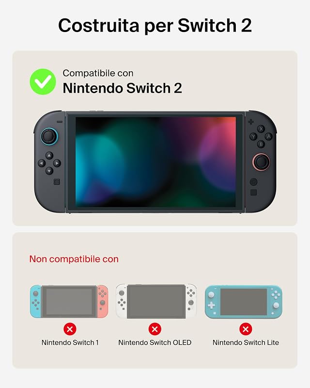 Gaming Custodia per Nintendo Switch 2, Slot AirTag, Viaggi, Carbone