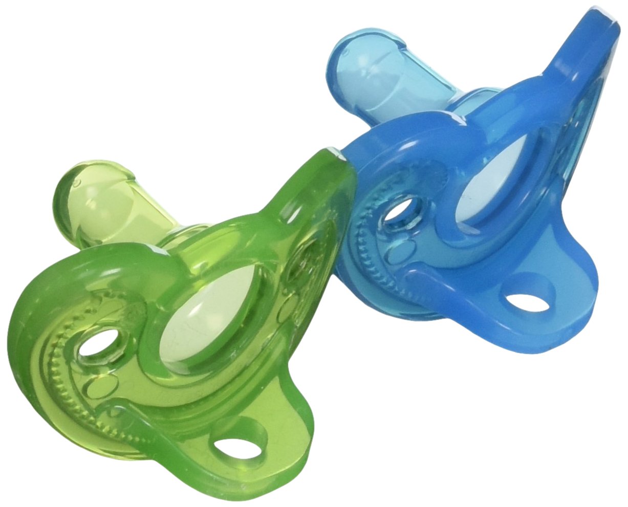 GumDrop Silicone Newborn Pacifier, 6 Pack, Blue/Green Beauty