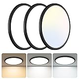 libtit 13 Inch Black Flush Mount Ceiling Light,3