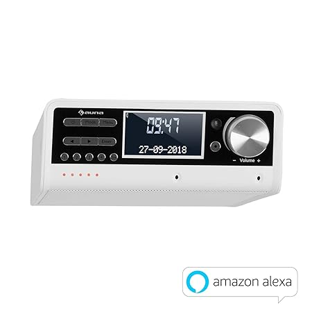 auna Intelligence DAB+ Küchenradio • DAB+/FM Radio • Unterbau-Radio • 5 W RMS • Sprachsteuerung via Alexa-VoiceControl • Send