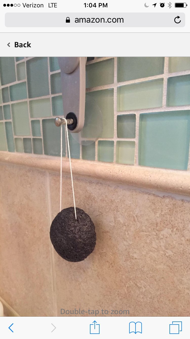 KONJAC SPONGE - All Natural Activated Charcoal with Added Bamboo Charcoal