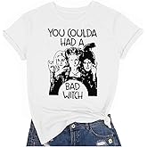 Hocus Pocus Halloween Shirts for Women Fall Tee Shirt Classic Halloween Movie Tops