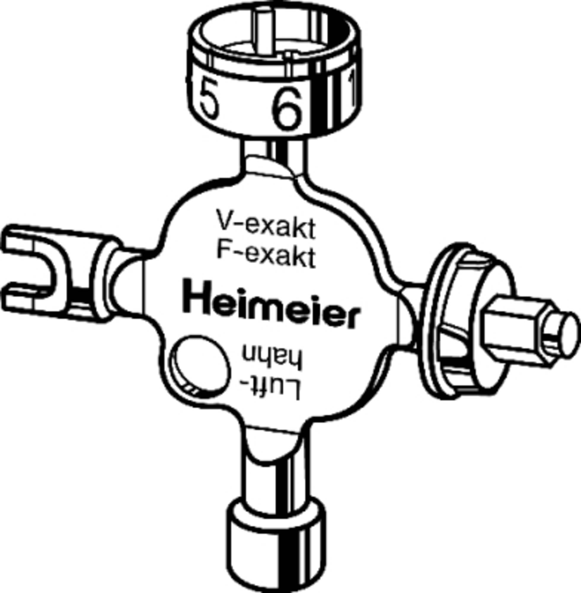 TA Heimeier 0530-01.433 Universal Setting Key F-Exact V-Exact