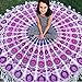 KING DO WAY Roundie Indian Mandala Tapestry Soft Breathable Tassels Beach Towel Used as Tablecloth Wall Hanging Decoration Hippie Beach Blanket Yoga Mat-Sunscreen Shawl Wrap Skirt 59’'