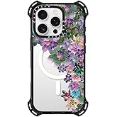 CASETiFY Bounce Case for iPhone 16 Pro [Shockproof / 21.3 ft. 6X Military Grade Drop Protection/Compatible with Magsafe] - My Succulent Garden - Clear Black