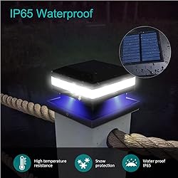 Sumaote Solar Post Lights 160LM 52 LED - Outdoor