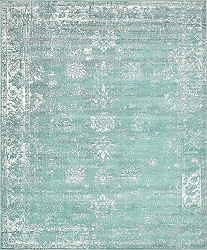 Unique Loom Sofia Collection Turquoise 8 x 10 Area Rug (8' x 10')