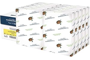 Hammermill Colored Paper, 20 lb Canary Printer Paper, 8.5 x 11-10 Ream (5,000 Sheets) - Made in the USA, Pastel Paper, 103341C