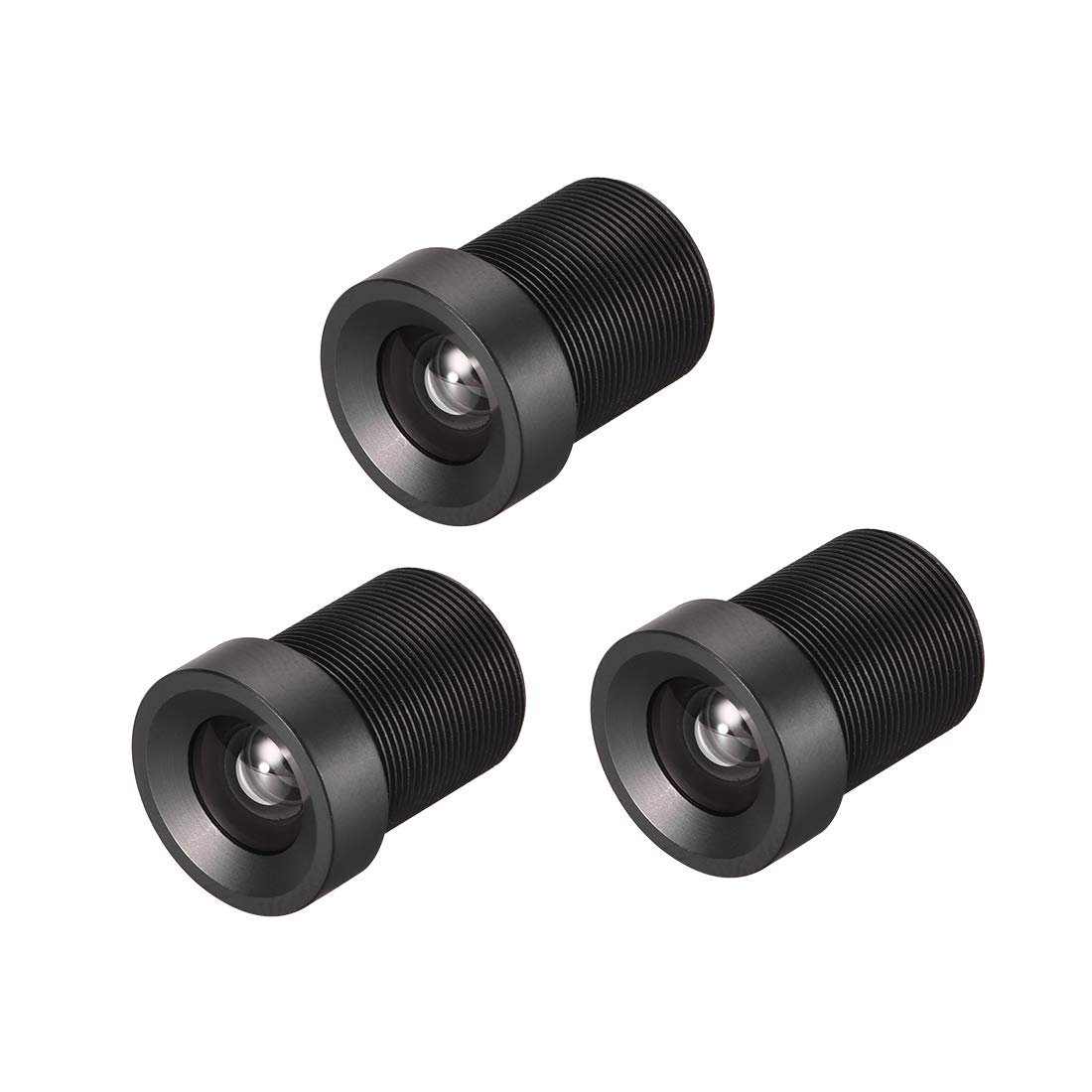 sourcing map 3 Pcs CCTV Camera Lens 6mm Focal Length 720P F2.0 1/3 Inch Wide Angle for CCD Camera