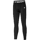 G Gradual Boys' Compression Pants Youth Thermal Base Layer Fleece Tights Sports Basketball Leggings for Boys