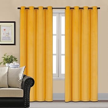 Amazon Com Hcily Velvet Blackout Curtains Thermal Insulated For